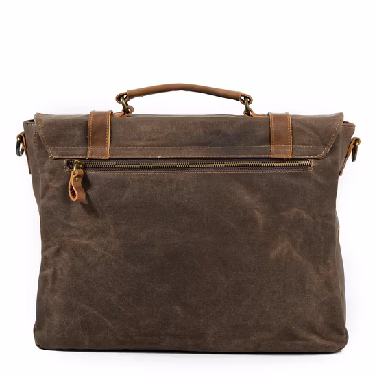 Borsa a tracolla in vera pelle da uomo Redswan in tela lavata (RS-6807)