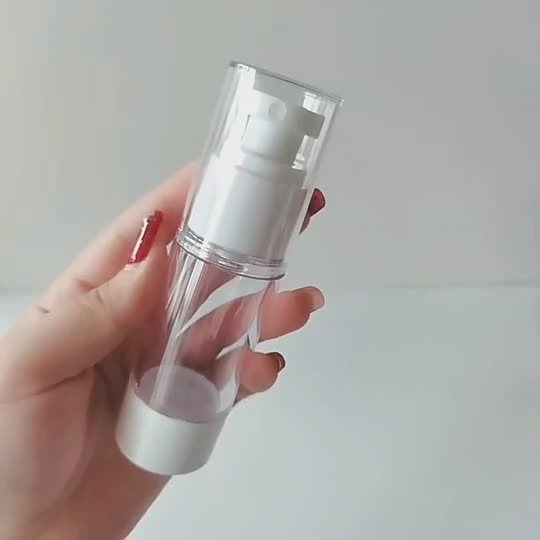 Bottiglia airless trasparente satinata con pompa per erogatore spray cosmetico da 120 ml